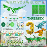 Three Rex Birthday Party Decorations Boy Dinosaur 3rd Birthday