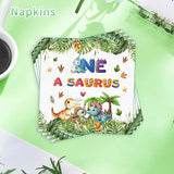 96 Pcs Oneasaurus Birthday Decorations for Boy Dinosaur 1st Birthday