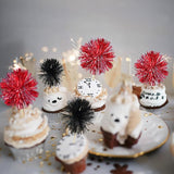 Gyufise 30Pcs Foil Firework Cupcake Toppers Sparkle Tinsel Cake #12