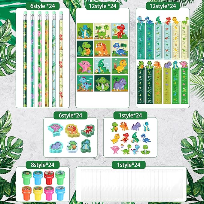 168 Pcs Dinosaur Party Favors Dinosaur Birthday Party Supplies