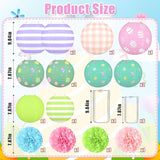 14pcs Easter Party Hanging Decorations Vintage Paper Lanterns and