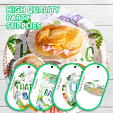 96Pcs Dinosaur Baby Shower Decorations Watercolor Dinosaur Plates