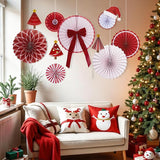 Christmas Paper Fan Decorations Christmas Decorations Classroom Red