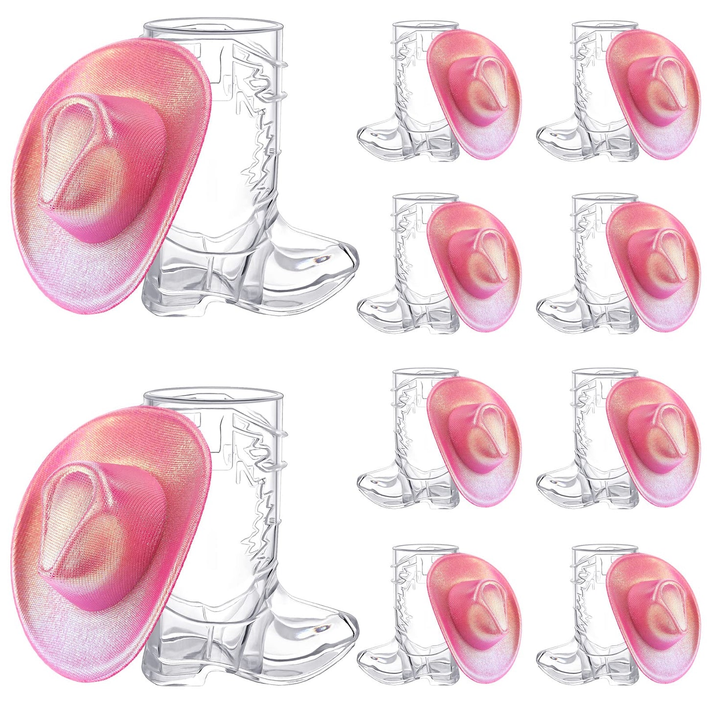 Vesici 20 Pcs Mini Cowboy Boot Shot Glasses Western Cowgirl Shot Boot