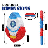 Birchio Rocket Pinatas Bundle with a Blindfold and Bat(16.5x11.4x4