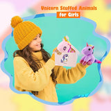 133 Pcs Unicorn Party Favors Include 16 Mini Plush Unicorn Keychains