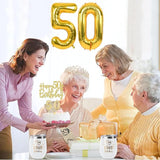 50th Birthday Decorations for Women Gold with 50th Birthday Sash and