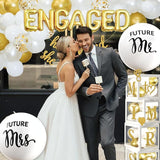 248 Pc Premium Engagement Party Decorations Gold and White Bridal