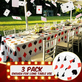 Tatuo Casino Theme Party Decorations Poker Tablecloth Plastic