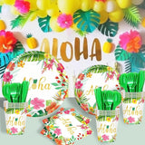 Hawaiian Luau Party Decorations Supplies 350 PCS Aloha Tropical
