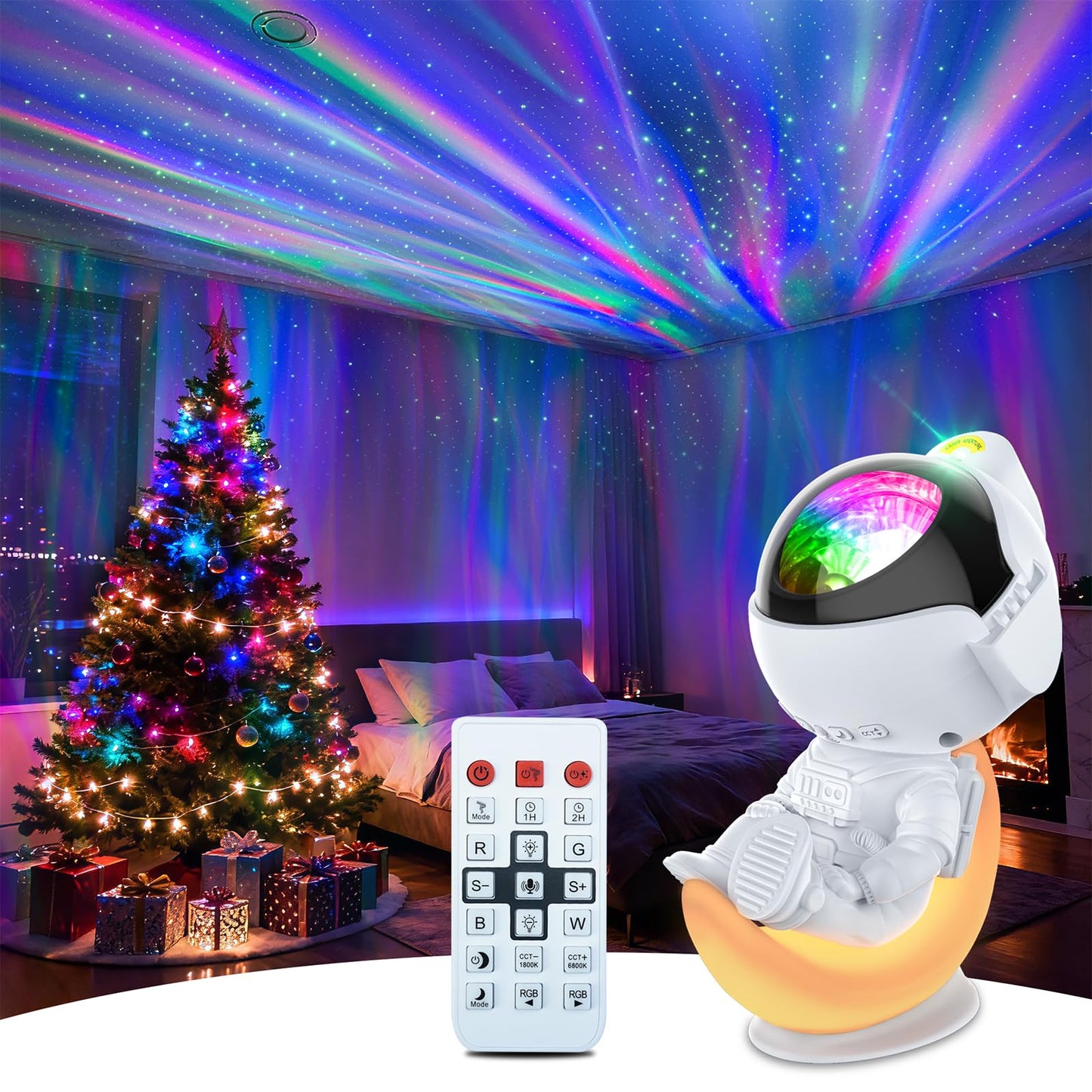 Rossetta Astronaut Galaxy Projector, Star Projector for Bedroom,