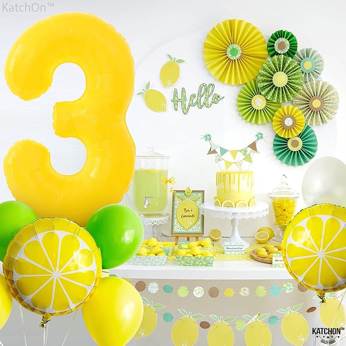 KatchOn, Big, Yellow 3 Balloon Number - 40 Inch | Yellow Three