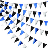 30Ft Navy Blue Black and Silver Party Decorations Royal Blue Triangle