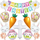 Easter Party Decorations 16Pcs Happy Easter Banner and Large Easter