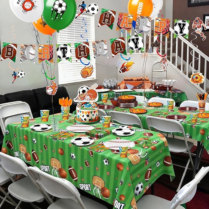 Combo Sports Party Kit for 20 Football & Basketball Theme