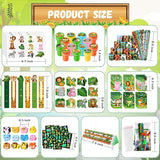 120Pcs Jungle Safari Party Favors Zoo Animals Sticker Stampers Slap
