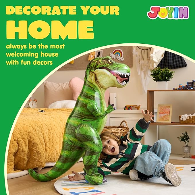 37” T.rex Dinosaur Inflatable for Party Decorations Tyrannosaurus