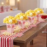8 Sets 204 Pcs Movie Night Popcorn Centerpieces for Table Carnival