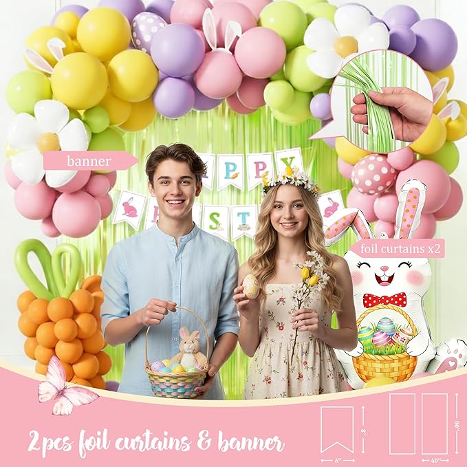 Easter Party Decorations Kit Happy Easter Bunny Party Supplies for
