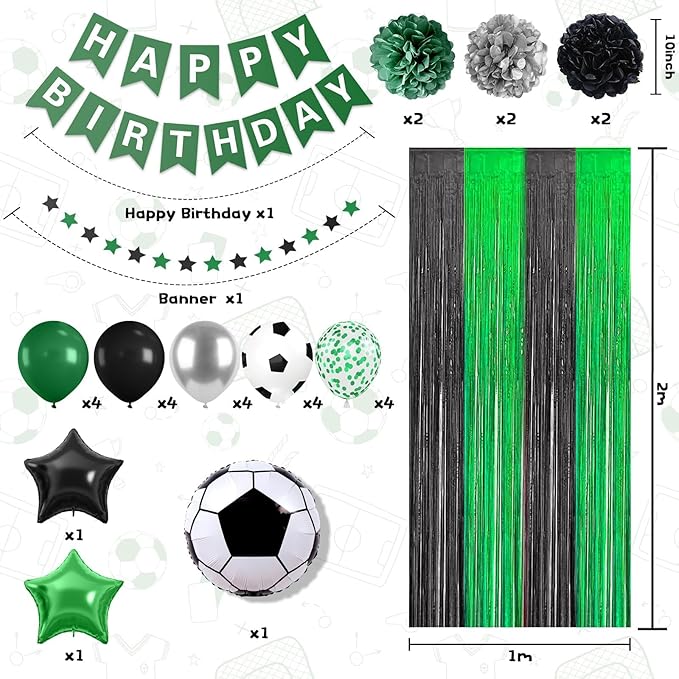 Soccer Party Decorations Soccer Sports Theme Birthday Decorations