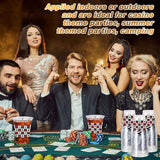 60 Pcs Casino Theme Party Decorations 12 oz Casino Cups Plastic