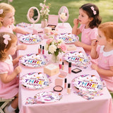96 Pcs Threenager Birthday Decorations Girl Makeup Spa 3rd Birthday