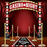 Casino Night Porch Banner Set 2PCs 41.66x98.4in Poker Signs with