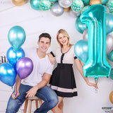 KatchOn, Giant Blue Teal Number 1 Balloon Number - 40 Inch | Mylar
