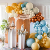 Here Comes the Son Balloon Arch Kit Retro Blue Yellow Boho Balloon