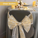 Snowkingdom 20Ft Gold Table Runner, Golden Glitter Foil Metallic Thin