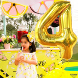 KatchOn, Gold Number 4 Balloons - Big, 40 Inch | 4 Birthday Balloon