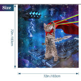 Aimego Funny Cat Shower Curtains for Bathroom - Cool Cute Cat on