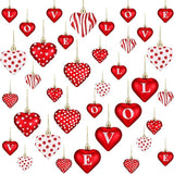 36 Pcs 2 Size 1.8/2.4 inch Valentines Day Heart Ornaments 8
