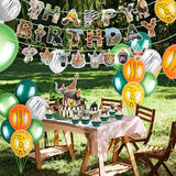 56Pieces Safari Animals Birthday Party Decorations Include Animals