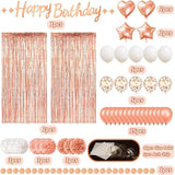 Rose Gold Birthday Party Decorations Happy Birthday Banner Rose
