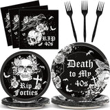 100 Pcs 50th Birthday Plates and Napkins Party Supplies Death To My