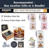 70th Birthday Gifts for Men Whiskey Glass Set 70th Birthday