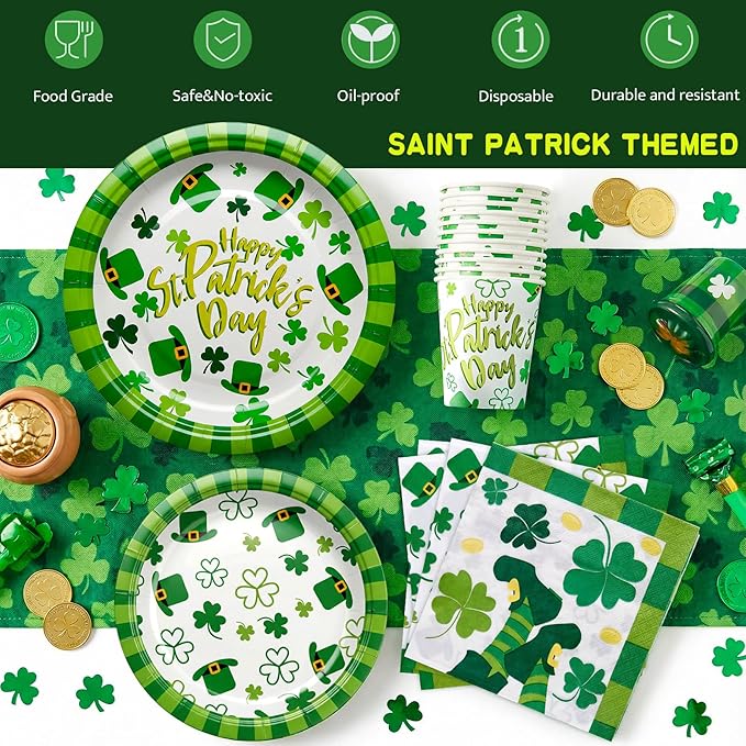 St Patrick's Day Party Decorations Set Serve 24 St Patrick's Day