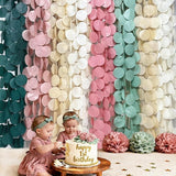 205 Ft Sage Green Dusty Rose Pink Khaki Beige Circle Dot Backdrop