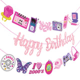 Y2k 2000s Birthday Party Banners Hot Girls Pink Birthday Party