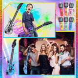 Chitidr 36 Pcs Colorful Inflatable Instruments Rock Star Toy Set