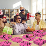 96 Pcs Pink Basketball Party Supplies Paper Plates Napkins