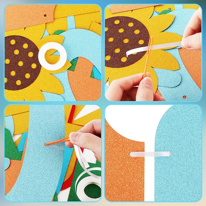 Hello Summer Banner Colorful Glitter Hello Summer Ice Cream Garland