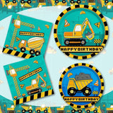 Construction Birthday Party Supplies Kit Disposable Paper Plates