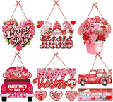 Pink Red Valentines Day Front Porch Door Hanger Decor 6pcs Love #2