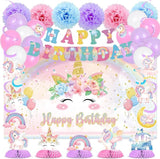 Unicorn Birthday Party Decorations Unicorn Happy Birthday Banner