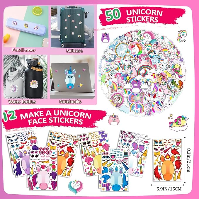 Unicorn Party Favors Kids' Birthday Supplies Goodie Bags Decorations