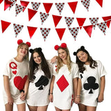 32Ft Casino Party Decorations Red Black Banner Triangle Flag Fabric