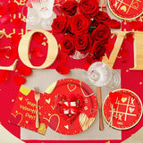 Valentine's Day Party Supplies Red Heart Love Disposable