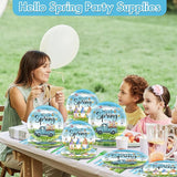 96pcs Spring Party Plates and Napkins Hello Spring Party Decorations